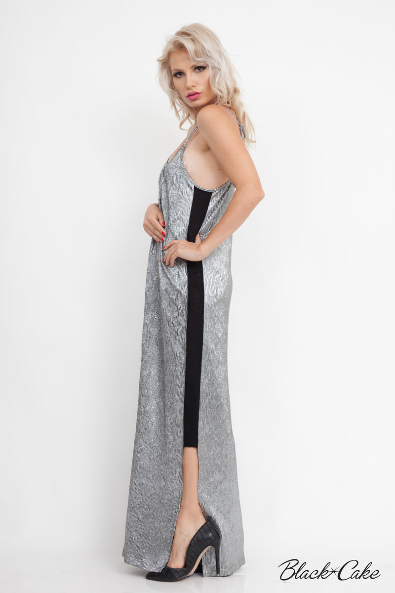Lame online maxi dress