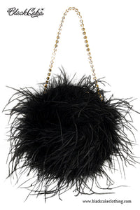 Black feather purse 2025