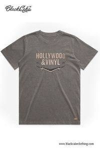 Hollywood & Vinyl Rock N Roll Bling Bling Glitter Heavy Faded Tee