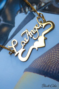 City Of Angels Los Angeles Nameplate Necklace