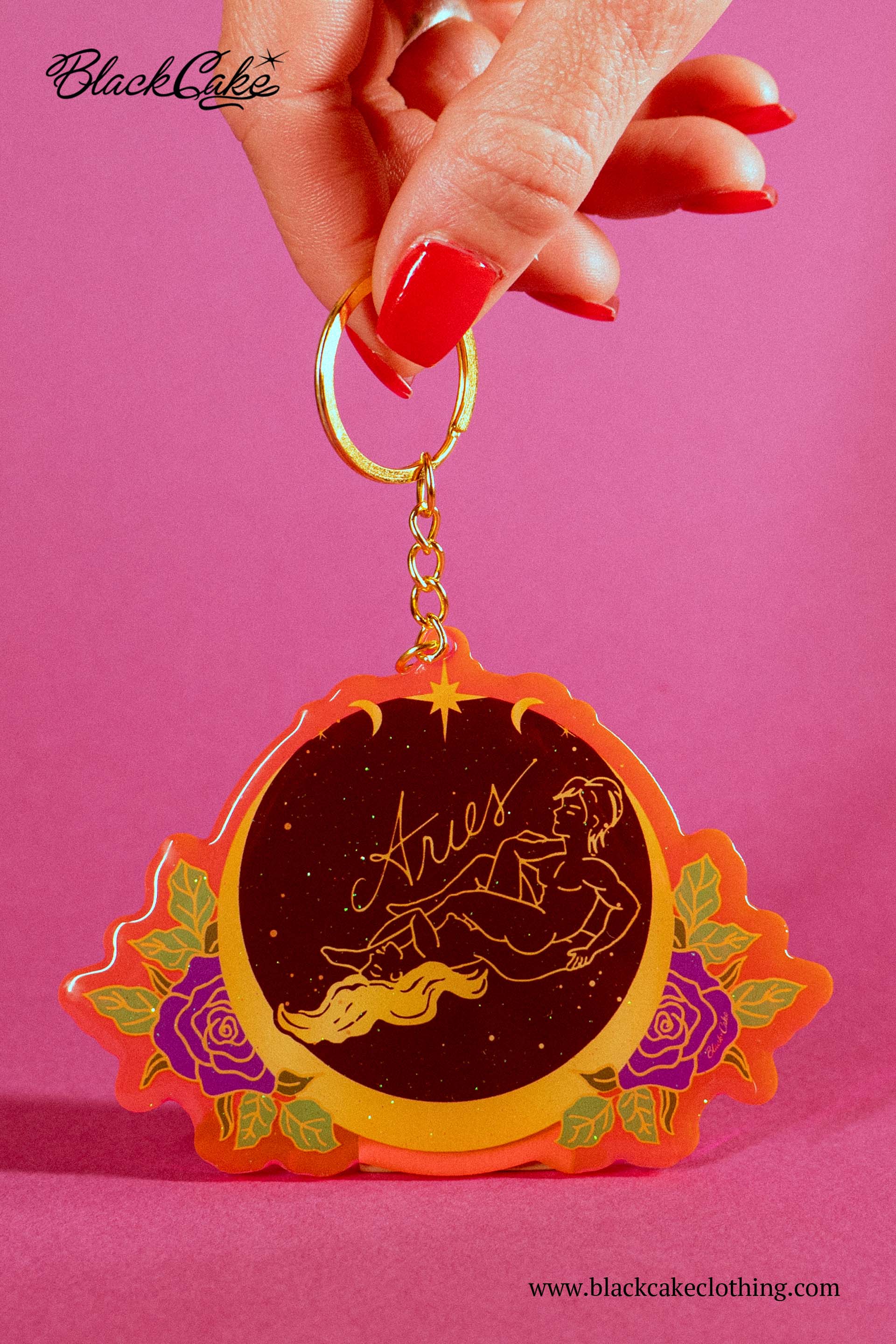 Aries Zodiac Sign Keychain