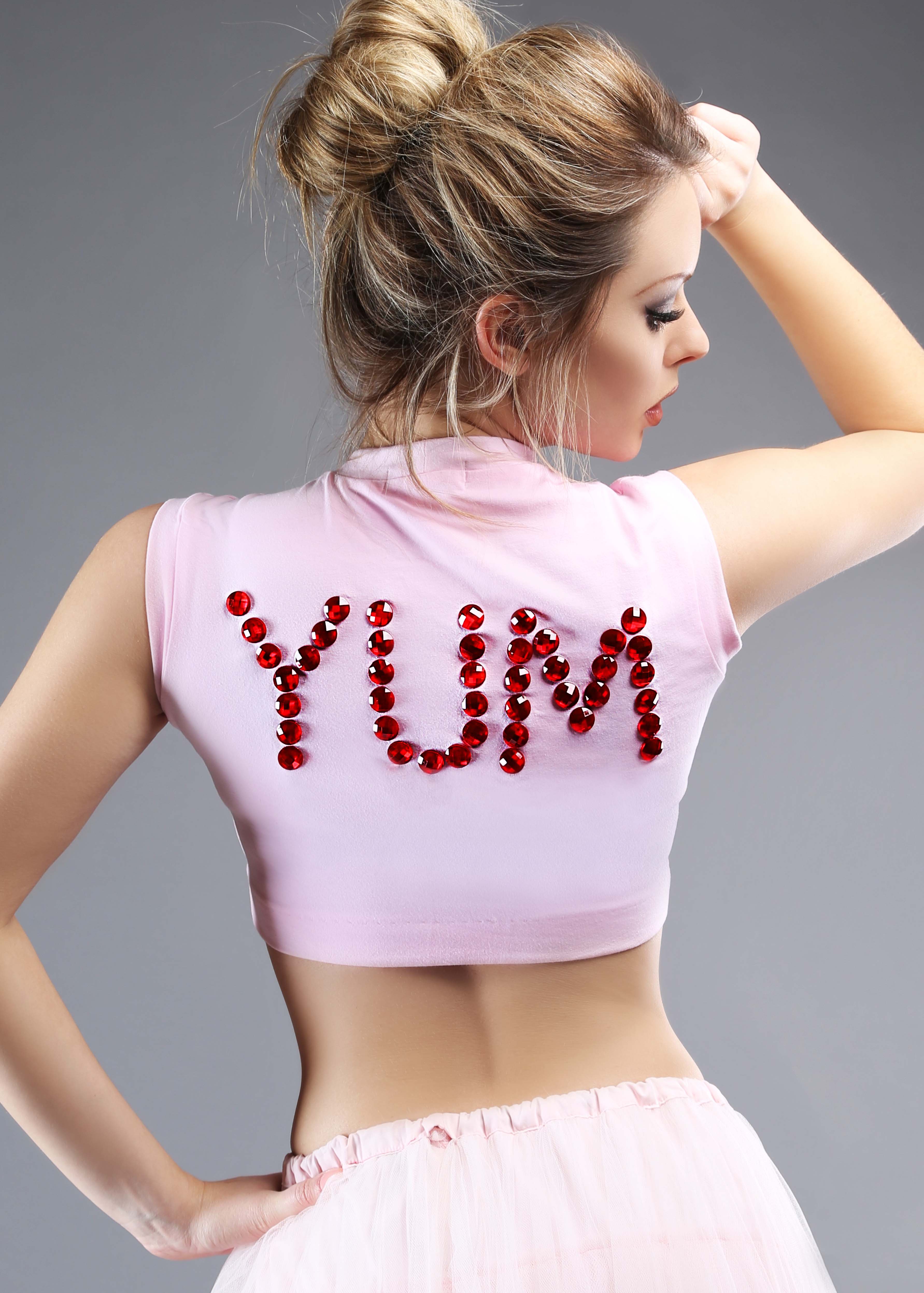 Cake-Yum Bling Bling Cropped Tee