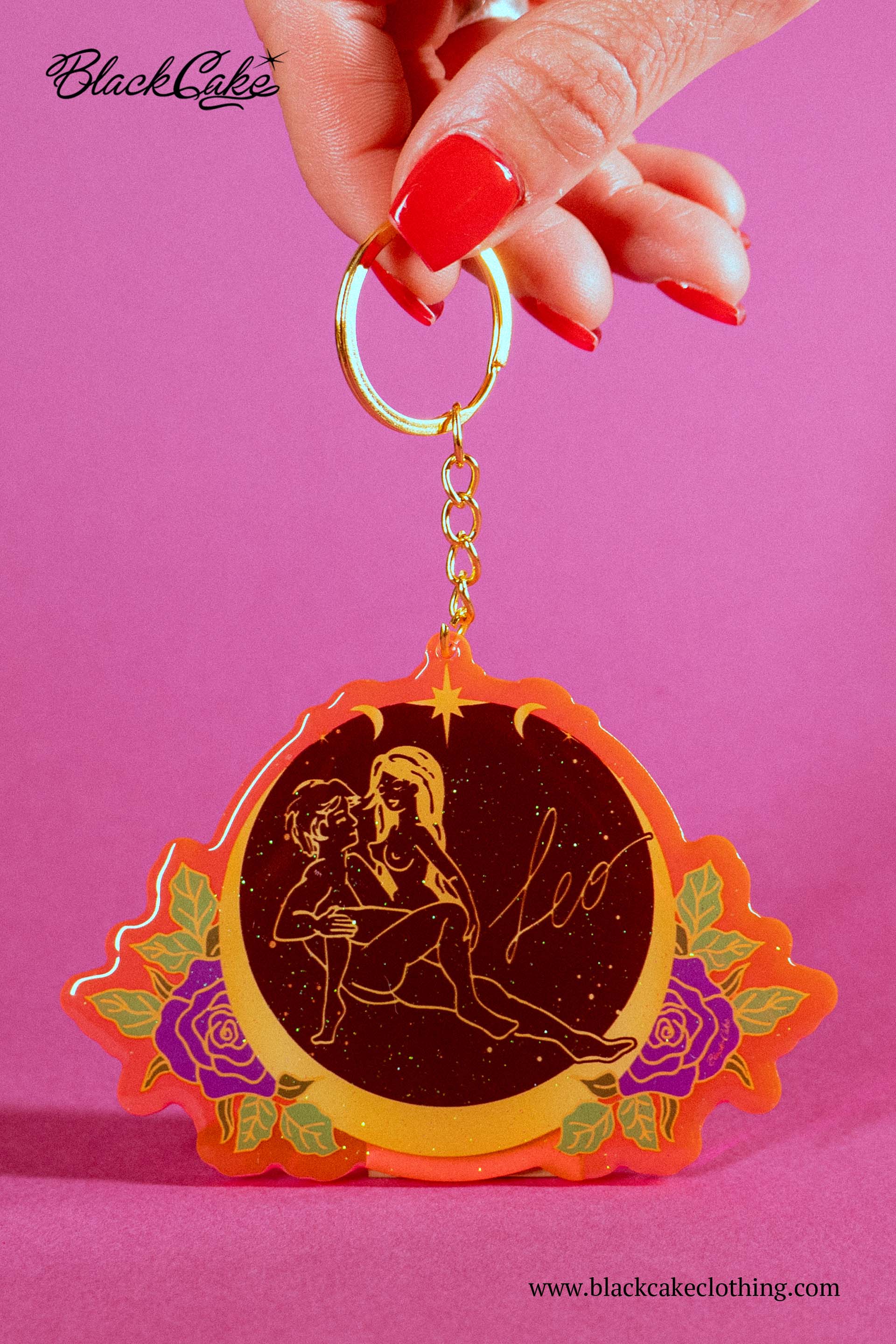 Leo Zodiac Sign Keychain