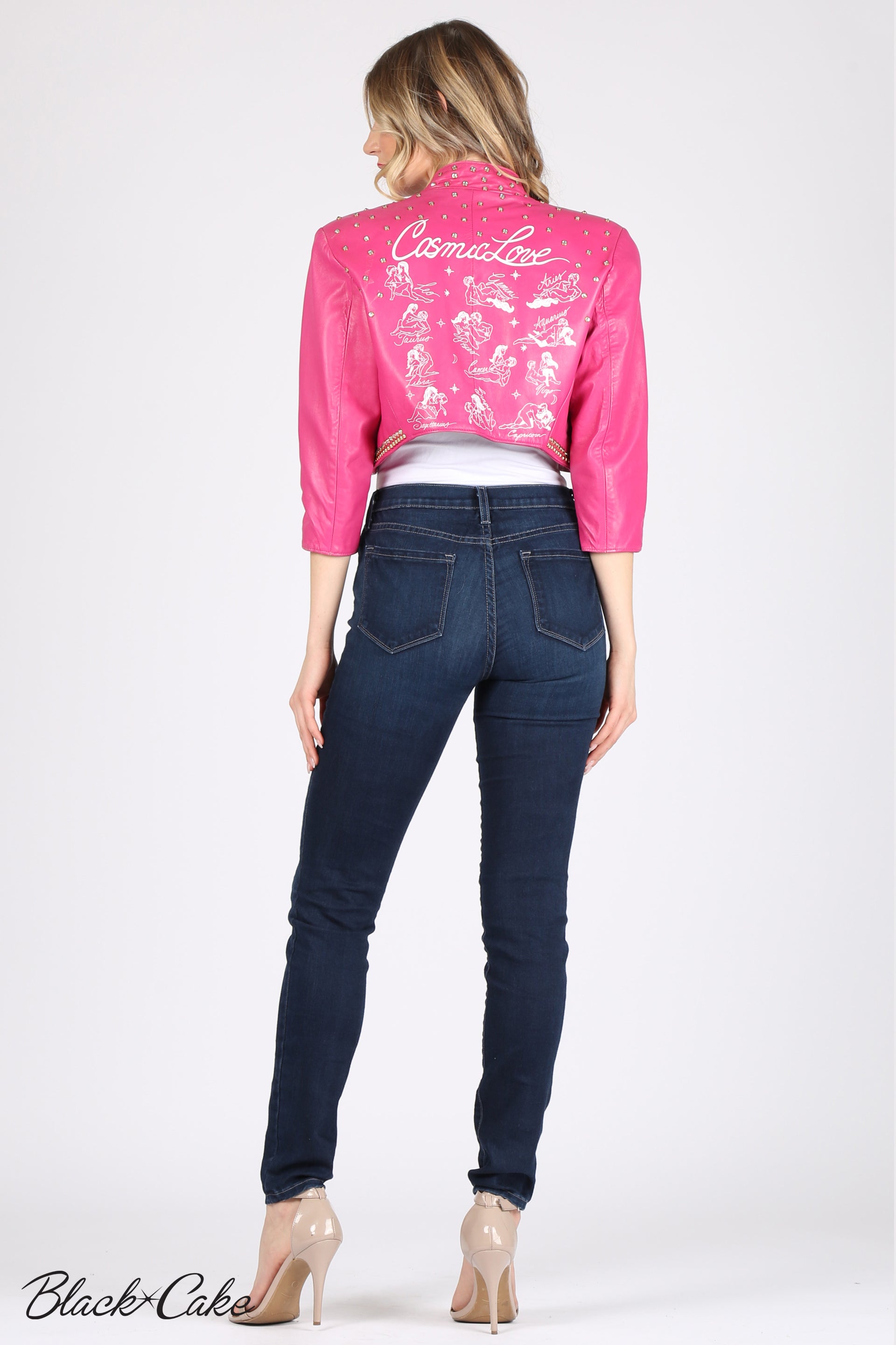 Risk Taker Embellished Jean Jacket- Pink – The Pulse Boutique