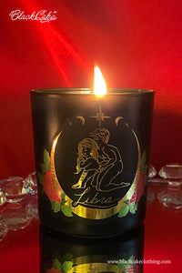 Zodiac Massage Candle Libra, Light Sugar Rose Petal Fragrance