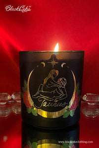 Zodiac Massage Candle Taurus, Light Sugar Rose Petal Fragrance