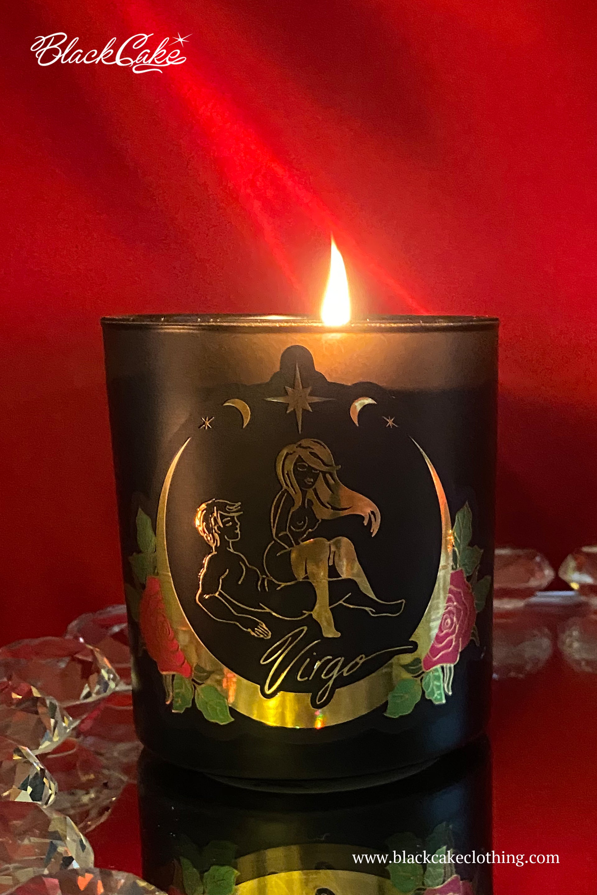 Zodiac Massage Candle Virgo, Light Sugar Rose Petal Fragrance