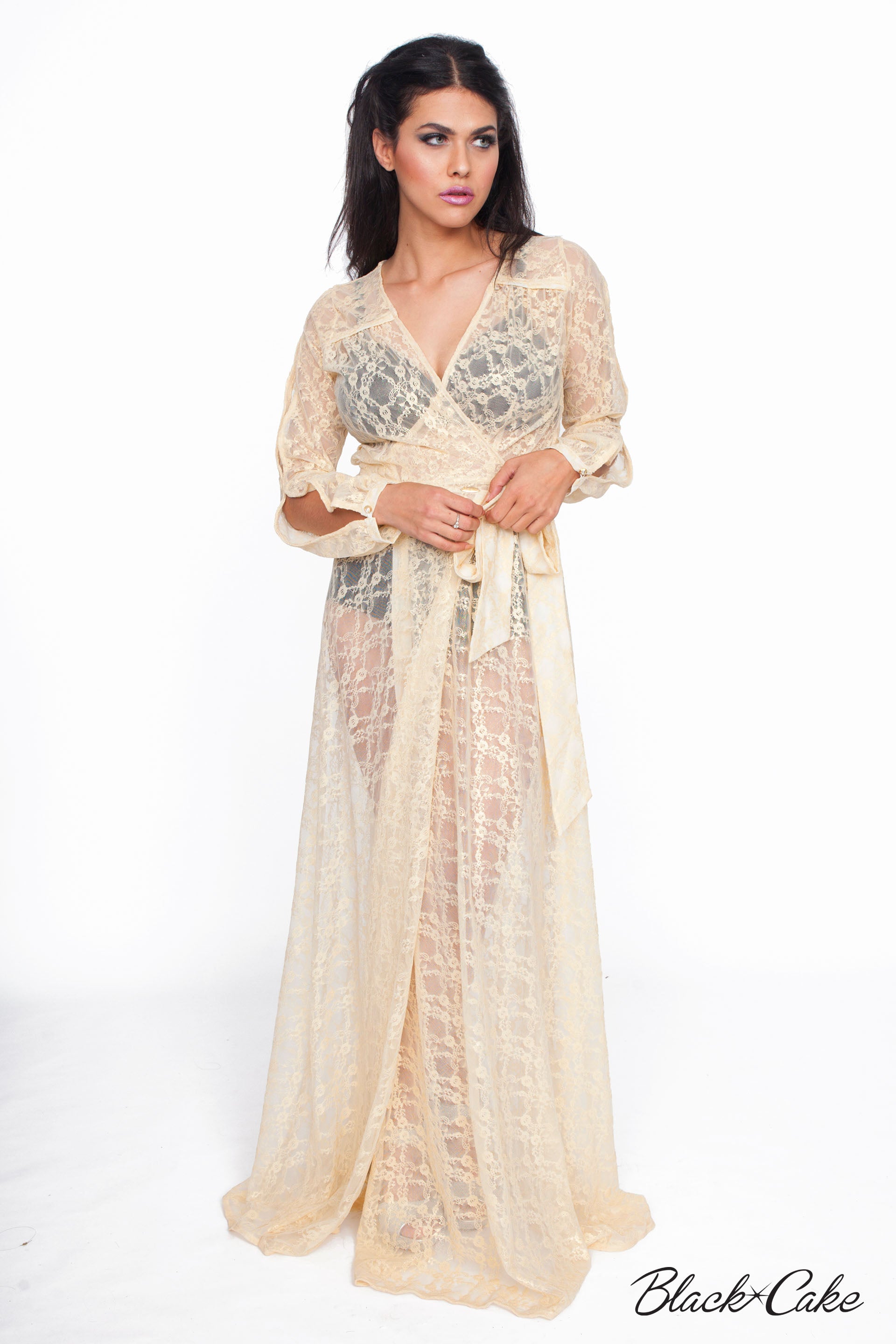 wrap dress ivory The Castine Wrap Dress in Ivory