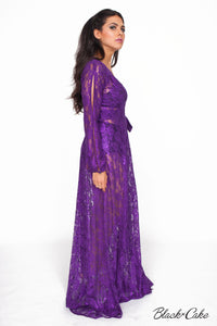 Starlet Plum Lace Wrap Dress Starlet Plum Lace Wrap Dress