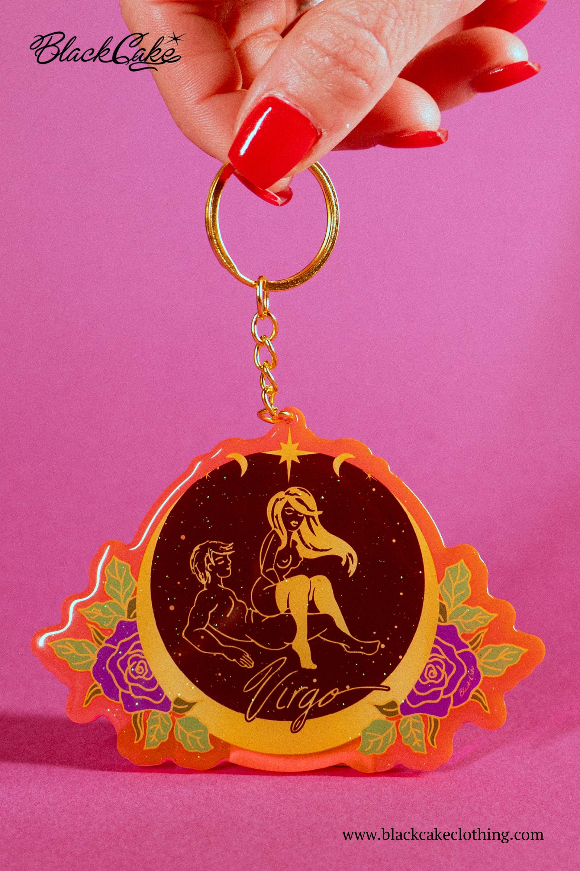 Virgo Zodiac Sign Keychain