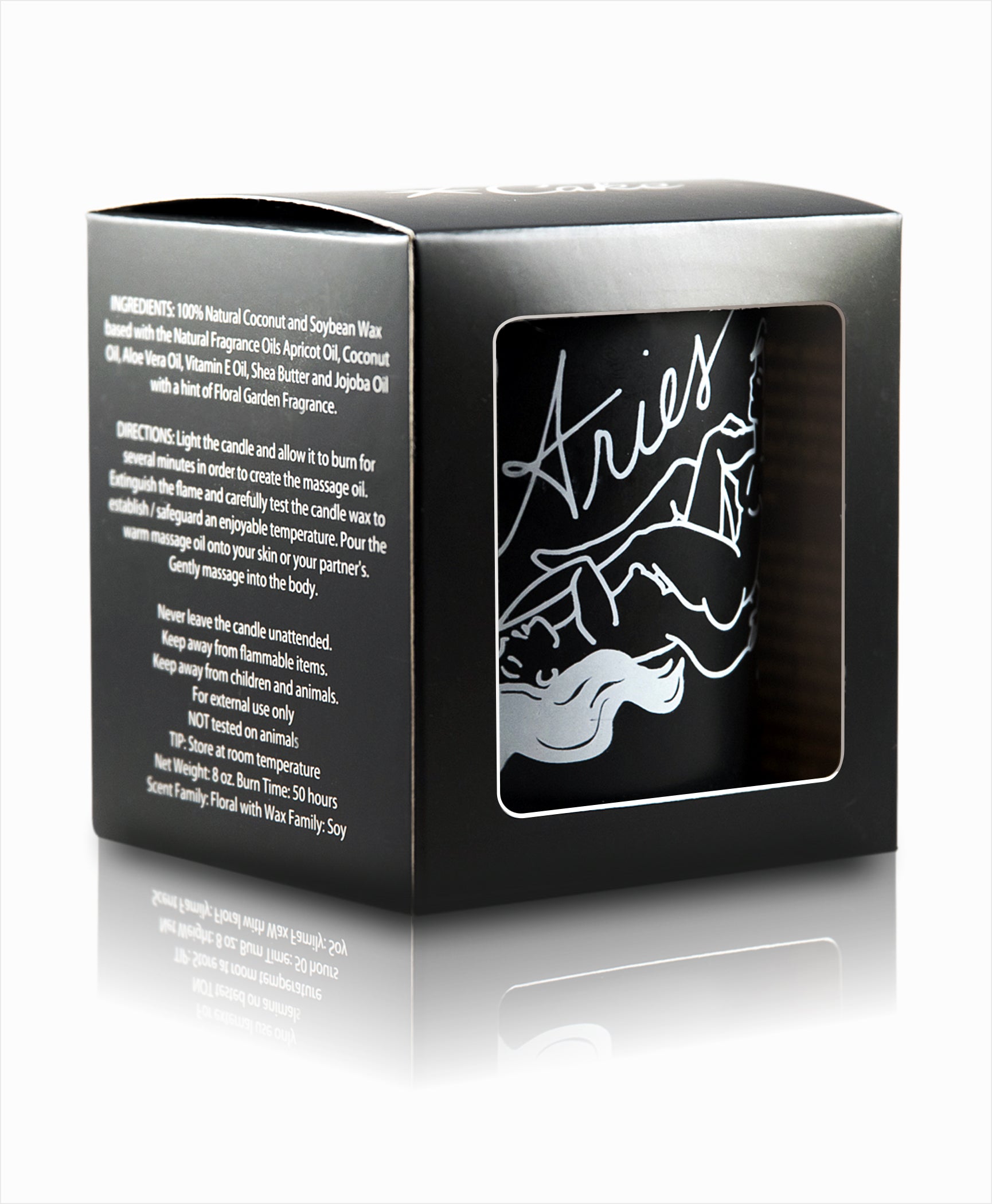 Zodiac Massage Candle Aries, Garden Floral Fragrance