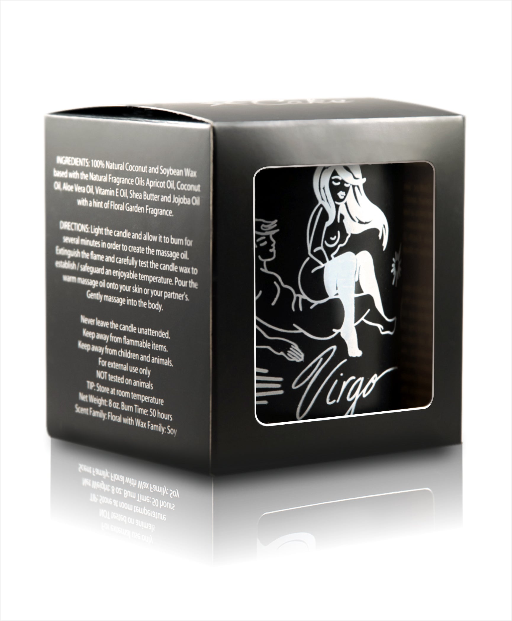 Zodiac Massage Candle Virgo, Garden Floral Fragrance